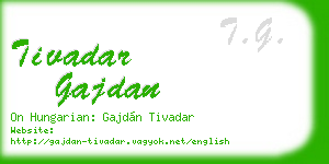 tivadar gajdan business card