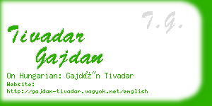 tivadar gajdan business card